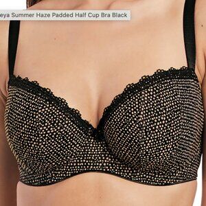 Freya 32G Summer Haze Black Padded Half Cup Underwire Bra